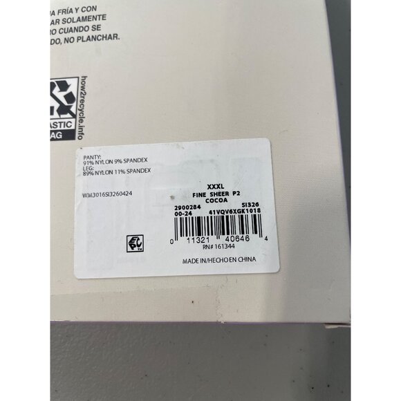 Silk Impressions Pantyhose Size XXXL Ultra Fine Sheer Cocoa 2 Pair 15 Denier NEW - Picture 4 of 6